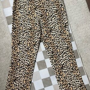 Zara Leopard Print cigarette pants